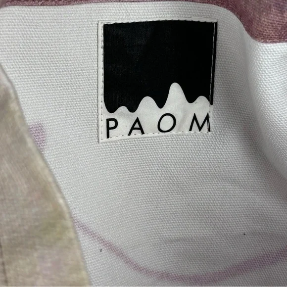 PAOM PRINT ALL OVER ME HAPPY COW CANVAS LEATHER HANDLE TOTE BAG - Picture 8 of 9